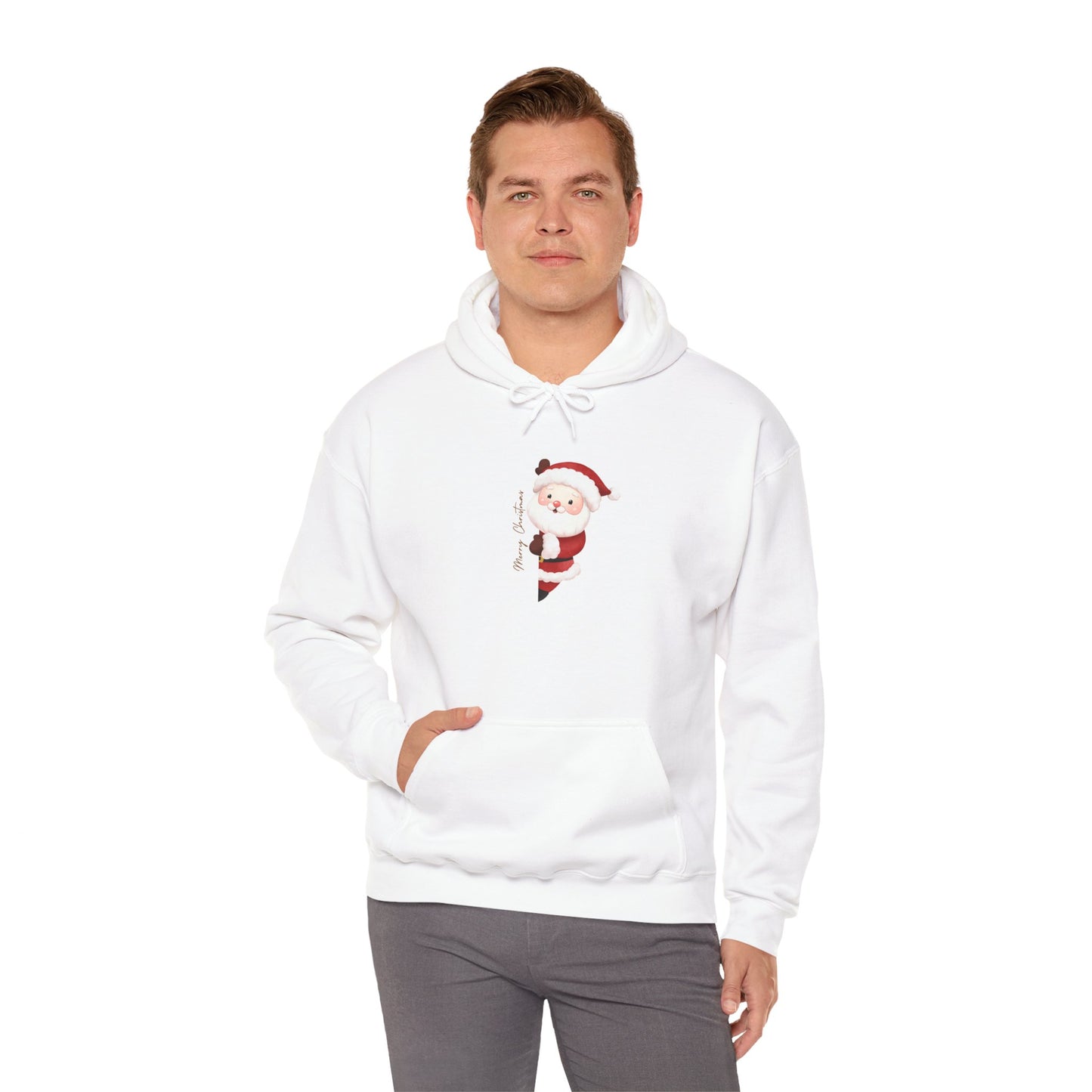 Santa Claus Hooded Sweatshirt - Cozy Christmas Unisex Pullover