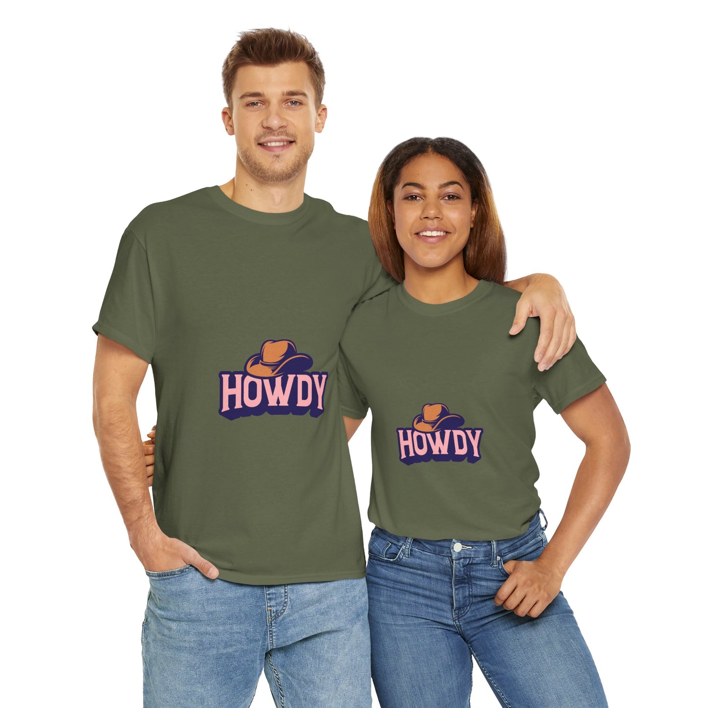 Howdy Unisex Heavy Cotton Tee - Casual and Fun T-Shirt for Everyday Wear