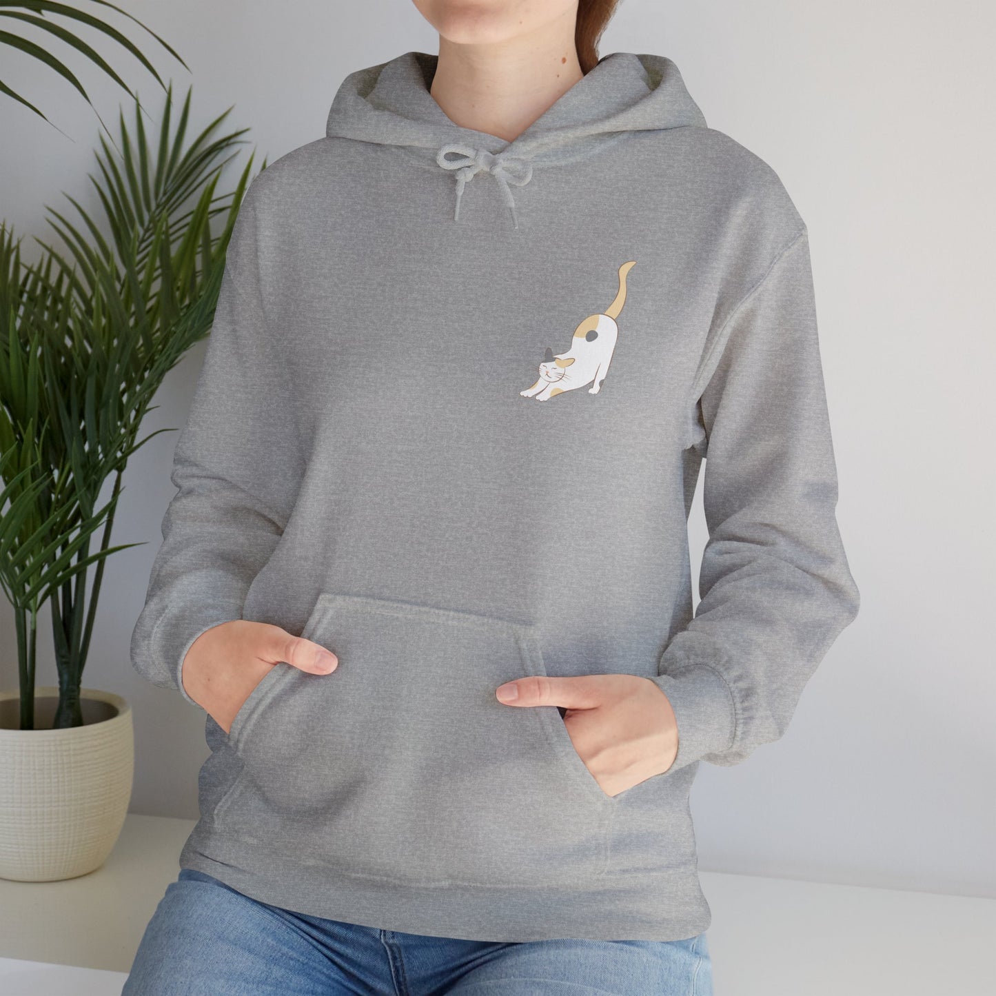 Cute Cat Illustration Unisex Hoodie - 'Stop Staring at Me'