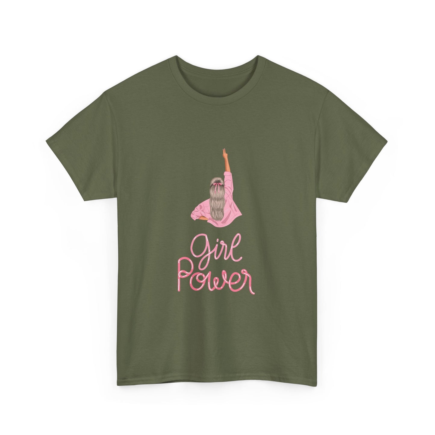 Girl Power Women Heavy Cotton Tee - Empowerment Shirt for Women