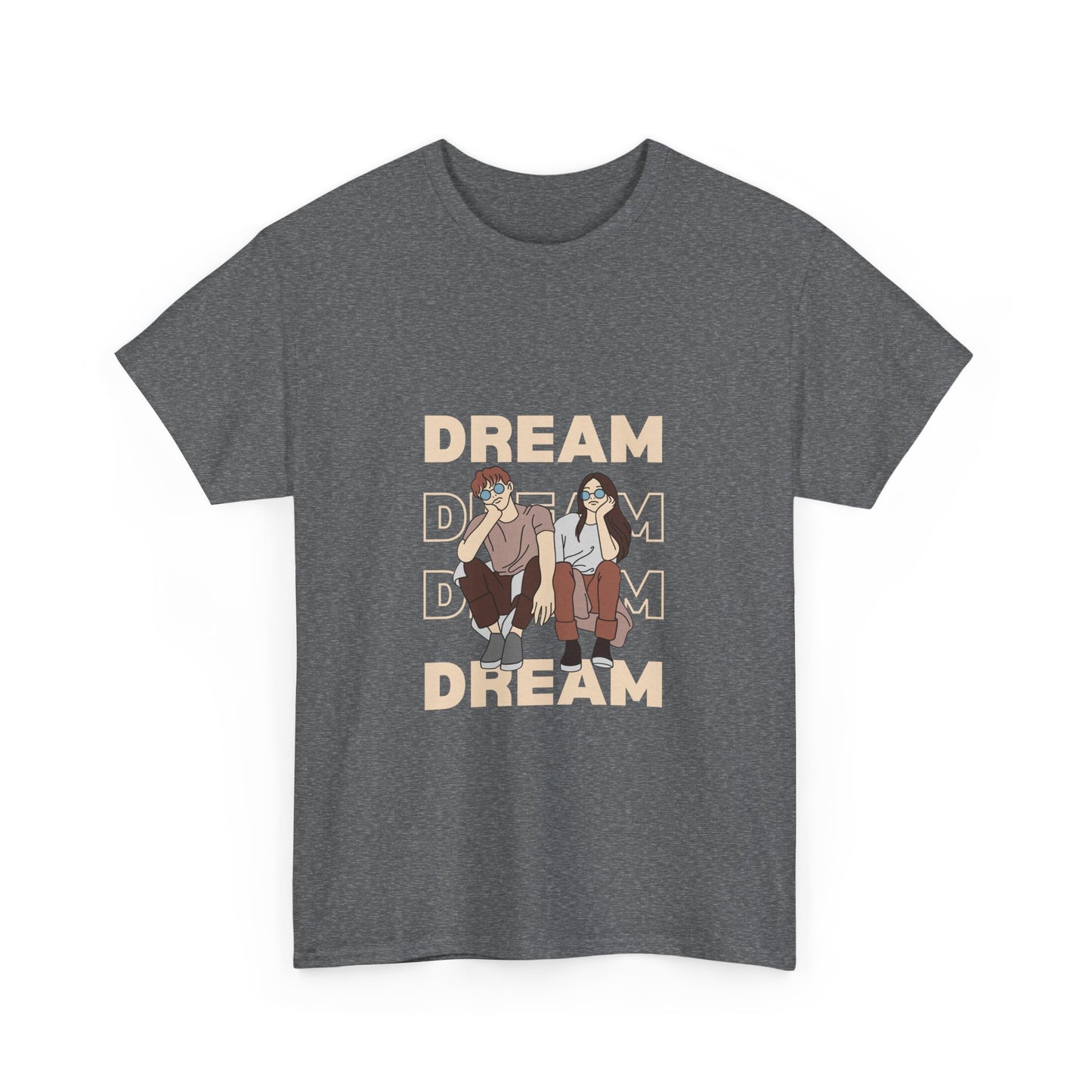 Dream Big Unisex Heavy Cotton Tee | Inspirational Graphic T-Shirt for Everyday Wear