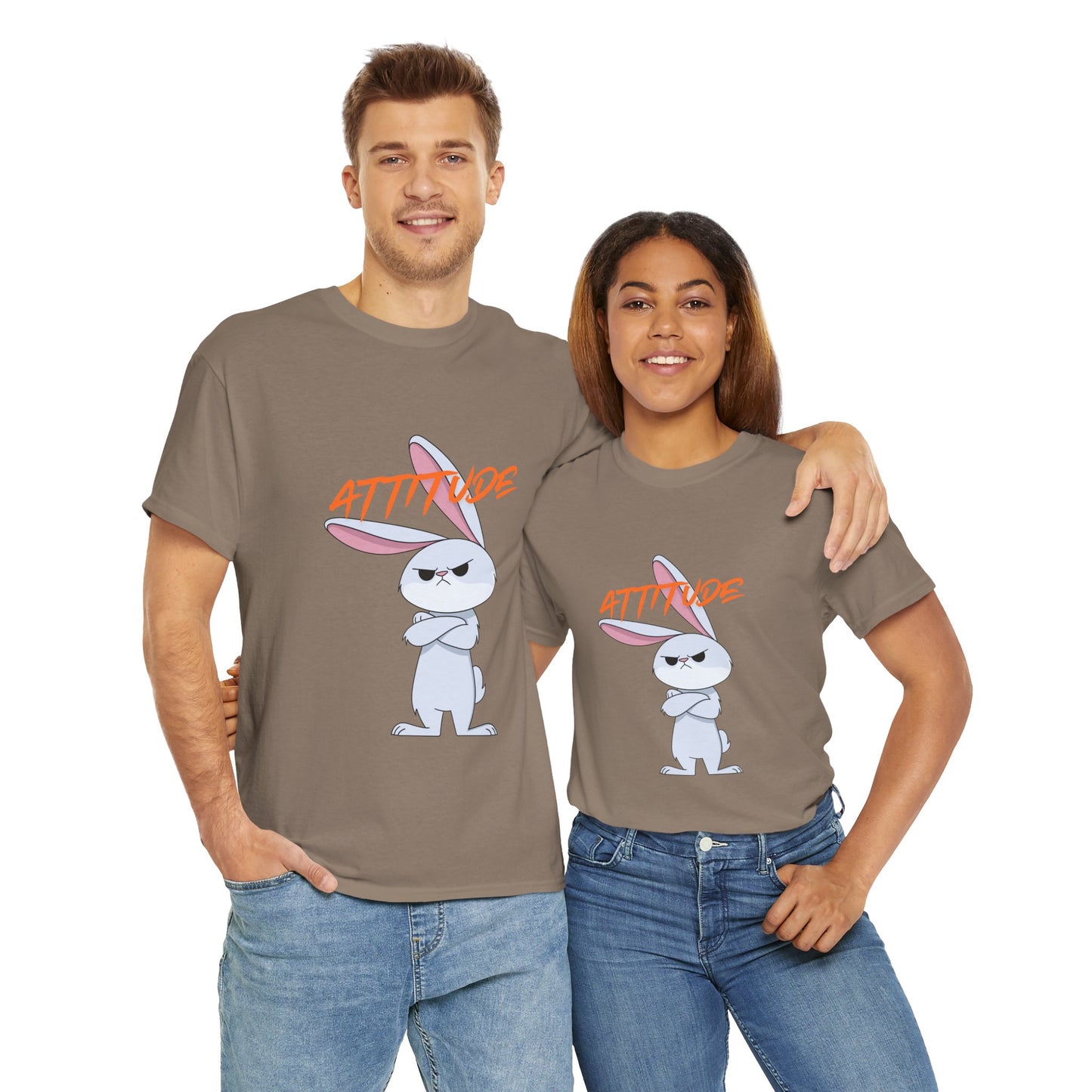 Attitude Rabbit Unisex Heavy Cotton Tee