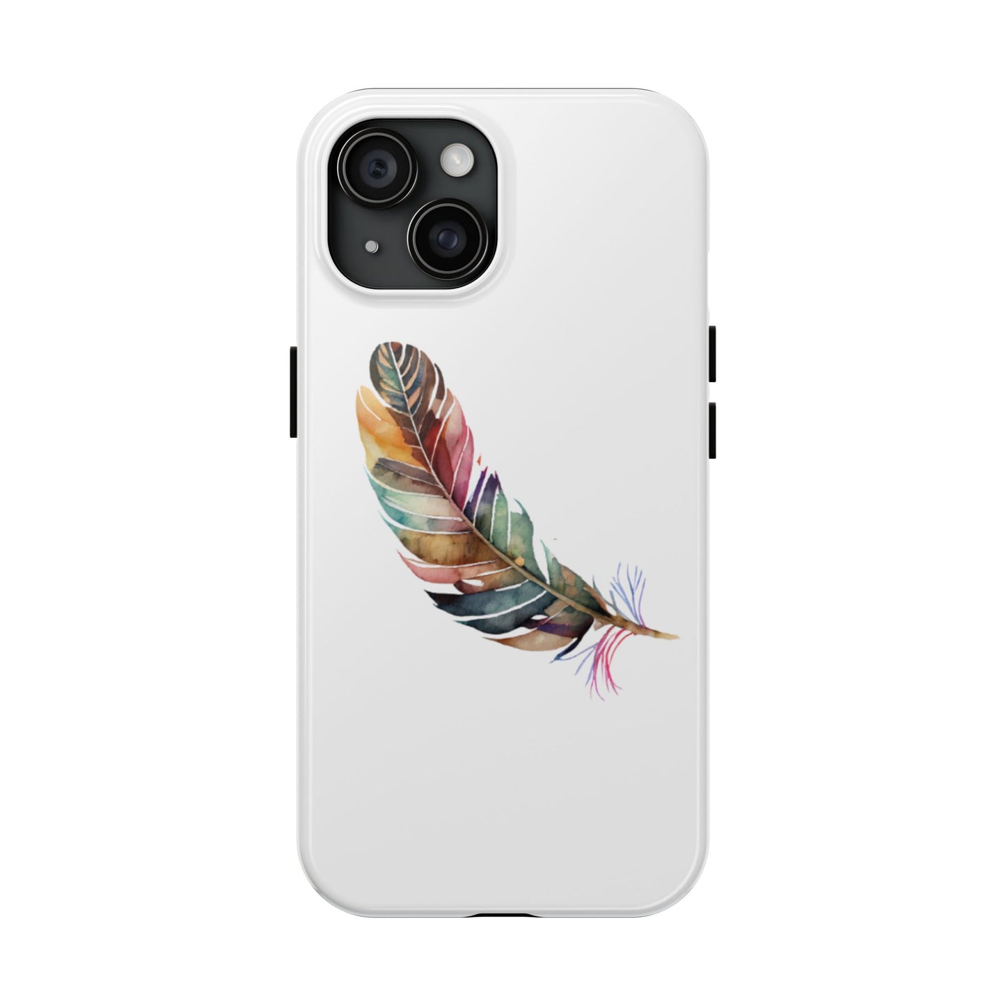 Bohemian Feather Tough Phone Case - Durable Protection with a Stylish Design