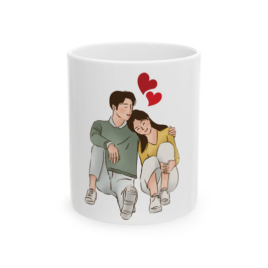 Couple Love Ceramic Mug - 11oz/15oz - Perfect for Romantic Gifting