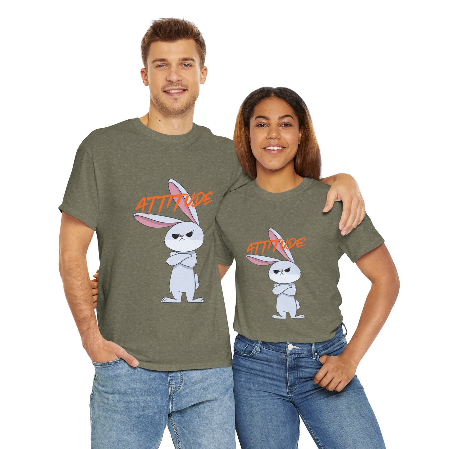 Attitude Rabbit Unisex Heavy Cotton Tee