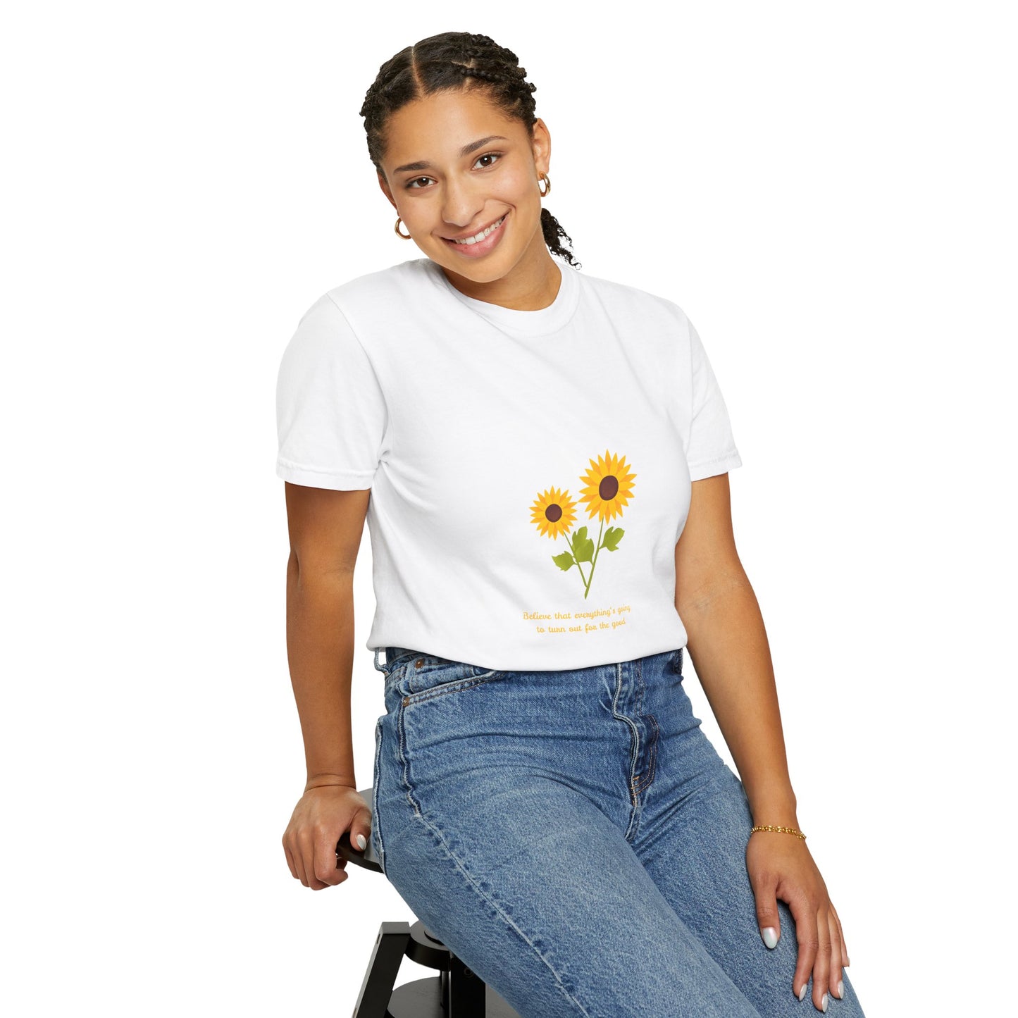 Sunflower Inspirational T-Shirt - Believe in Goodness