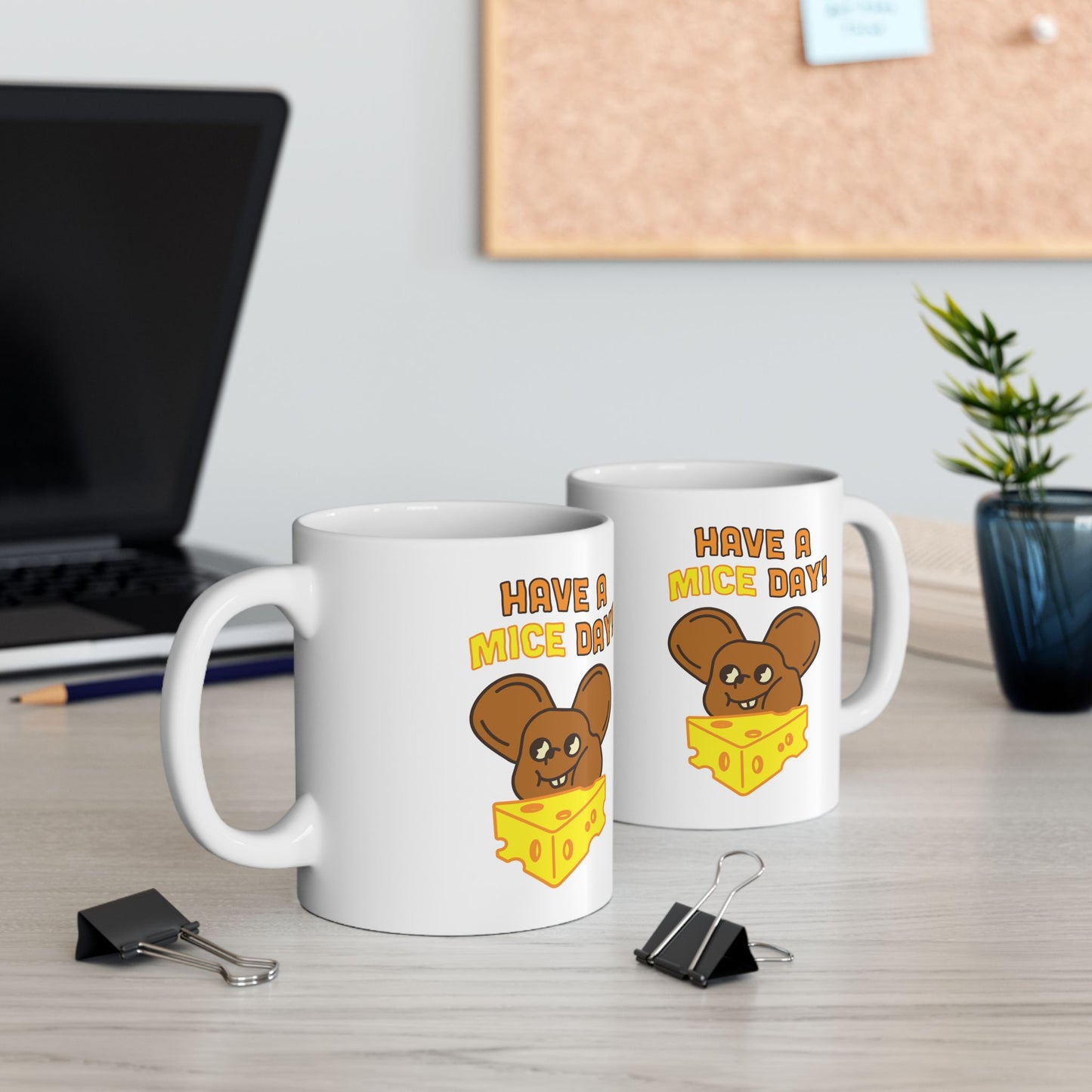 Cute Dog Ceramic Mug | "Have a Mice Day!" Coffee Cup for Animal Lovers