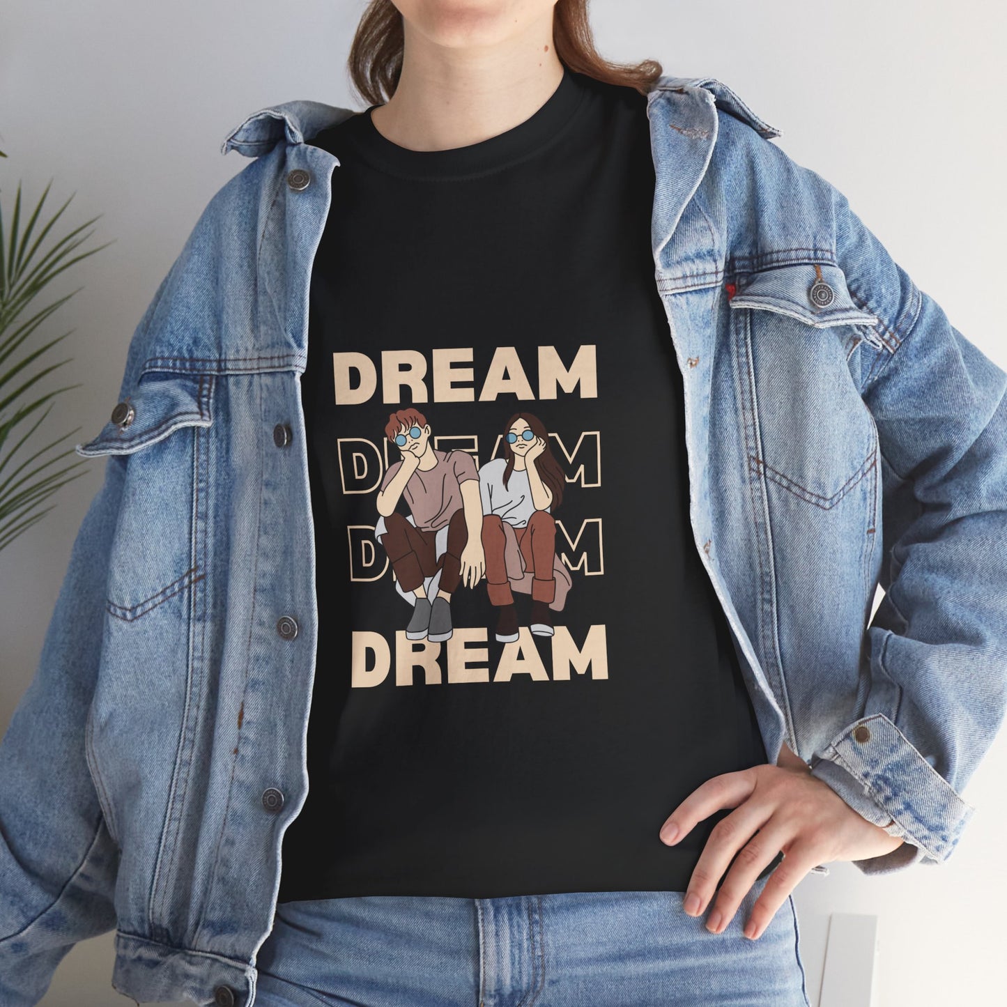 Dream Big Unisex Heavy Cotton Tee | Inspirational Graphic T-Shirt for Everyday Wear