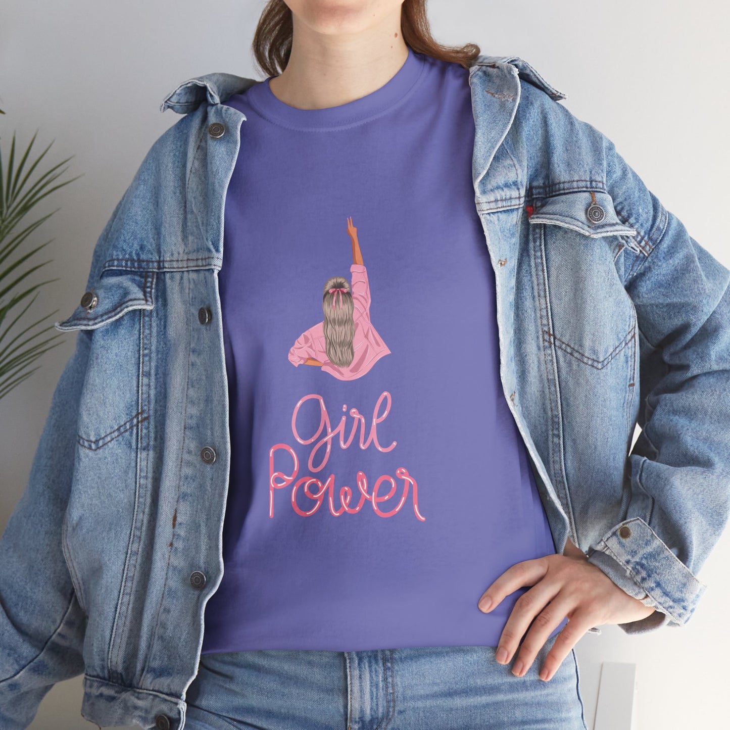 Girl Power Women Heavy Cotton Tee - Empowerment Shirt for Women