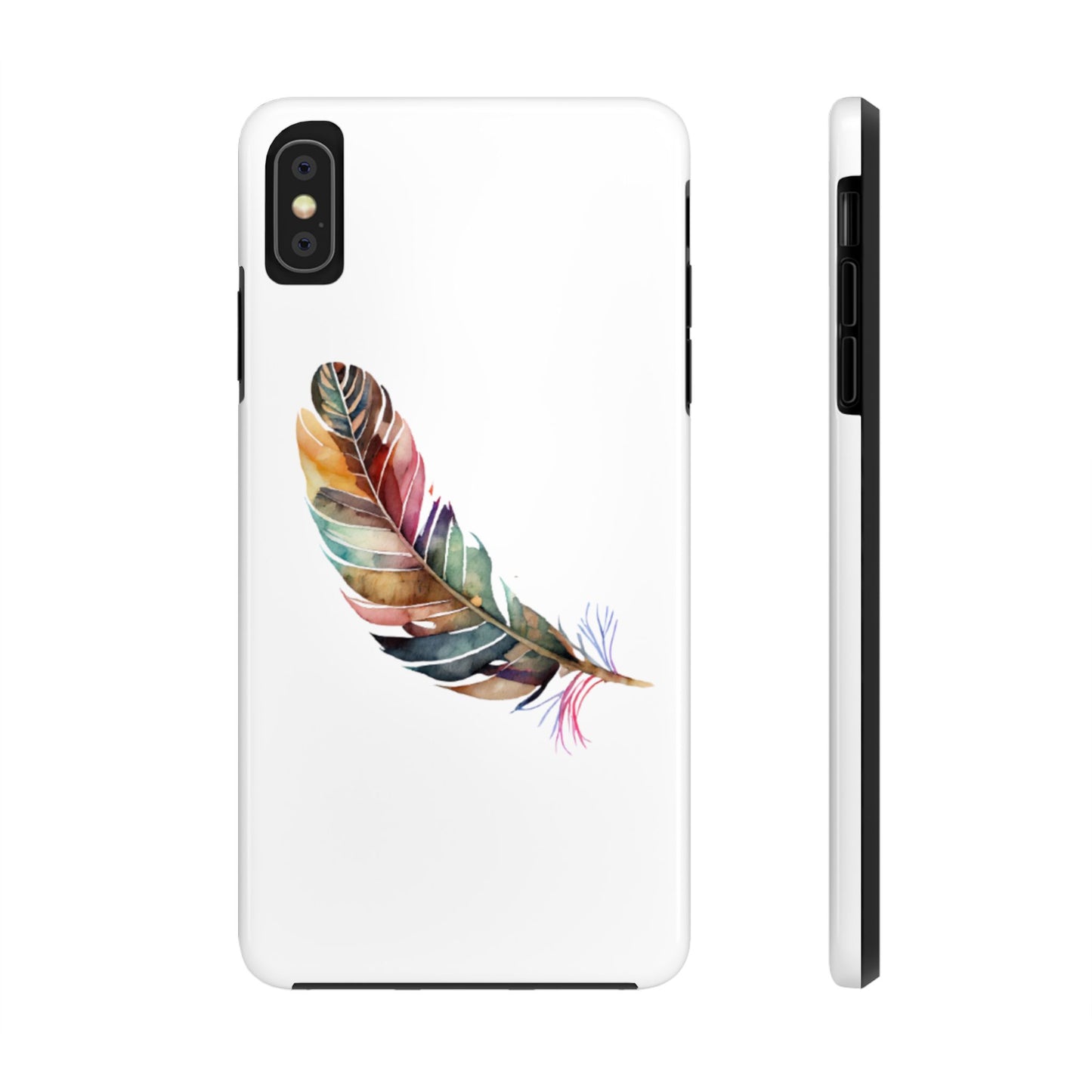 Bohemian Feather Tough Phone Case - Durable Protection with a Stylish Design