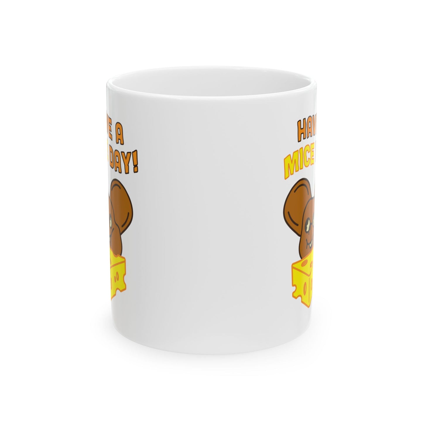 Cute Dog Ceramic Mug | "Have a Mice Day!" Coffee Cup for Animal Lovers