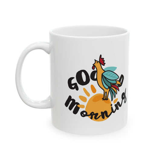 Good Morning Ceramic Coffee Mug - Bright and Cheerful Design for Daily Inspiration