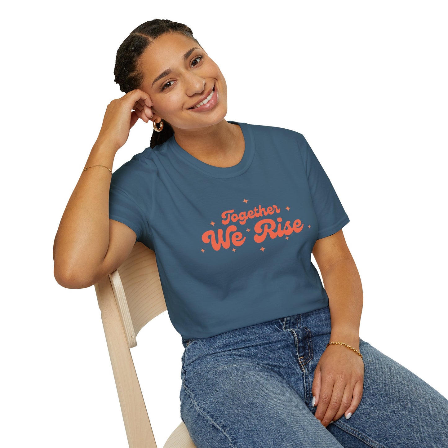 Together We Rise Unisex Softstyle T-Shirt - Positive Vibes, Empowerment Apparel