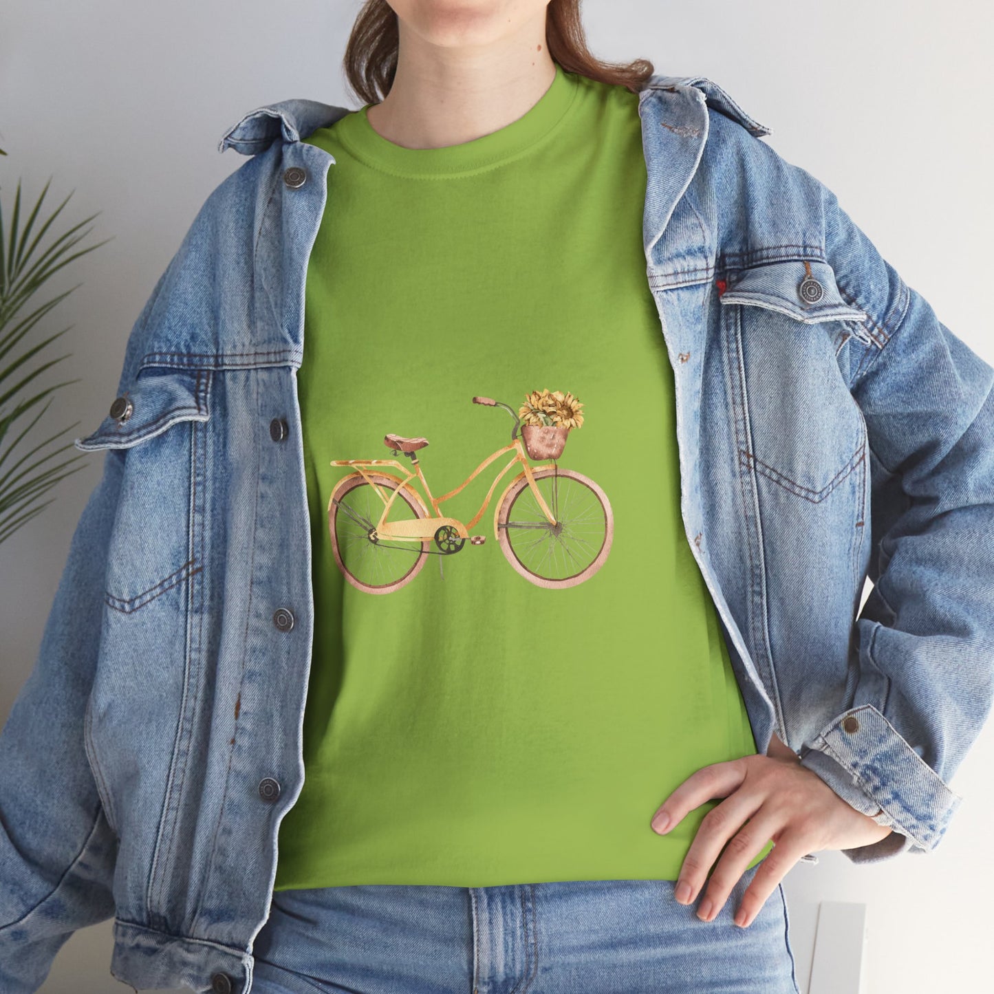 Charming Bicycle Graphic Unisex Heavy Cotton Tee