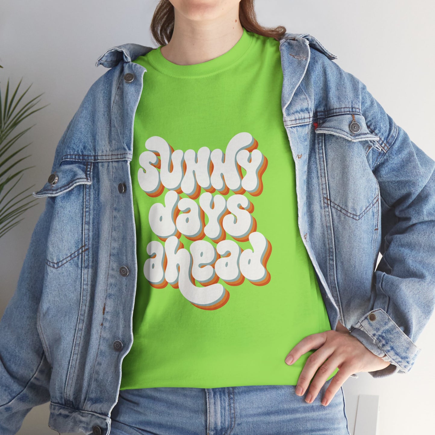 Motivational Unisex Heavy Cotton Tee - "Sunny Days Ahead"