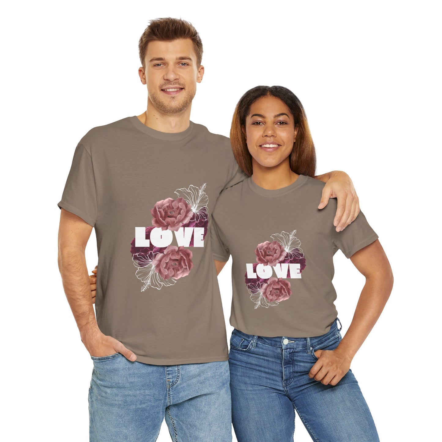 Floral Love Unisex Heavy Cotton Tee - Perfect for Gifts & Occasions