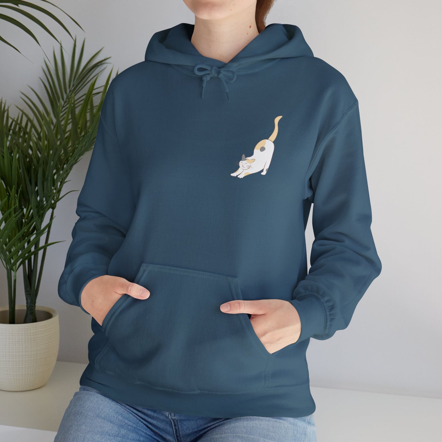 Cute Cat Illustration Unisex Hoodie - 'Stop Staring at Me'