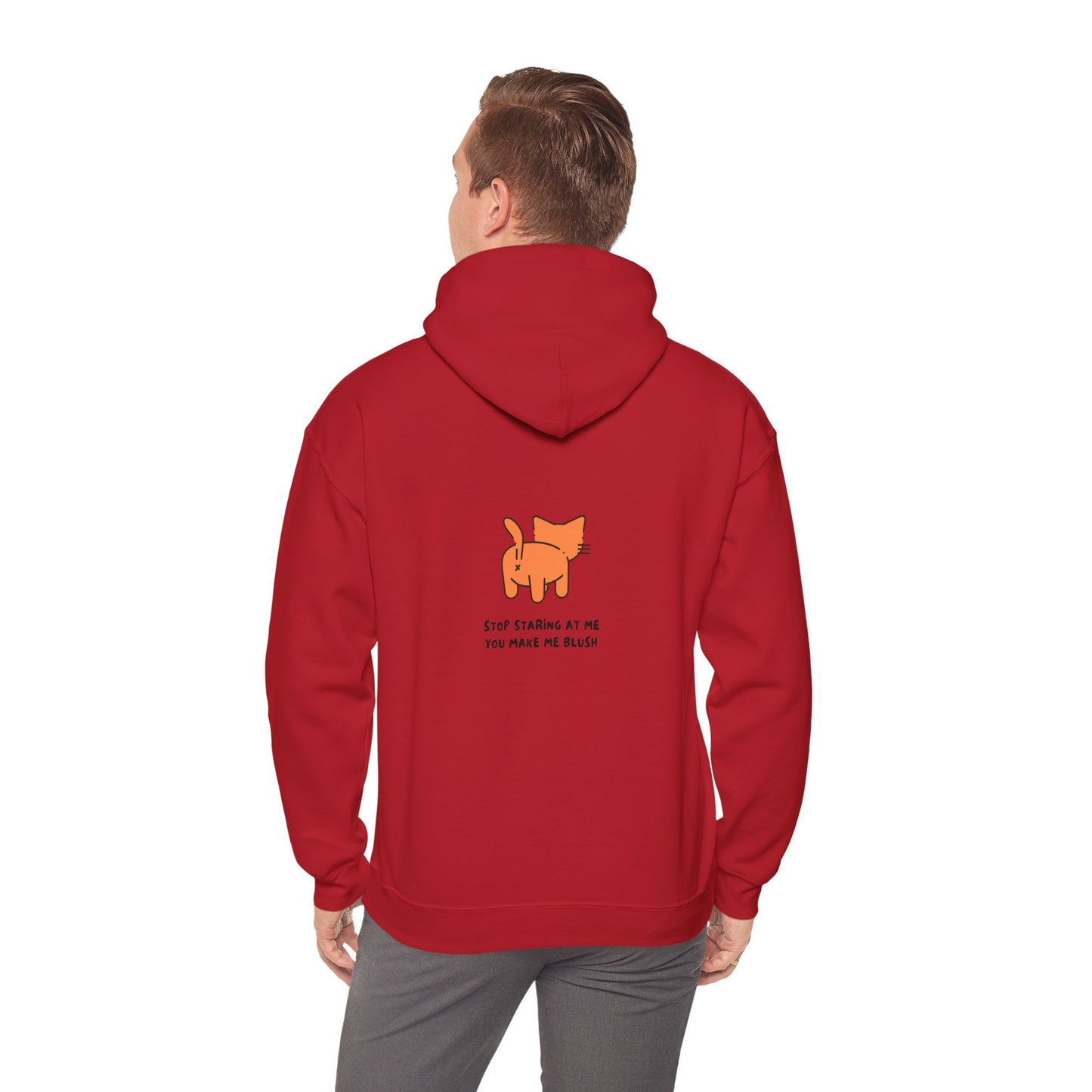 Cute Cat Illustration Unisex Hoodie - 'Stop Staring at Me'