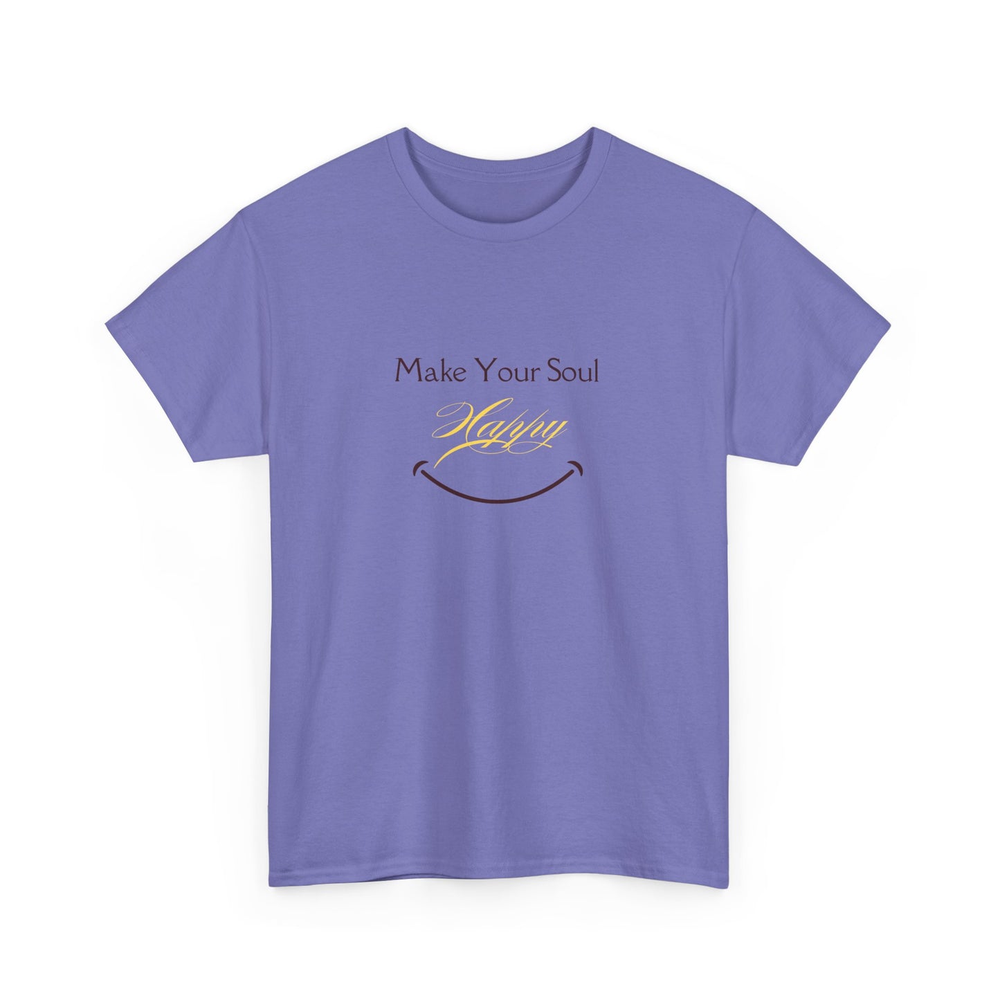 Inspirational Unisex Heavy Cotton Tee - 'Make Your Soul Happy'