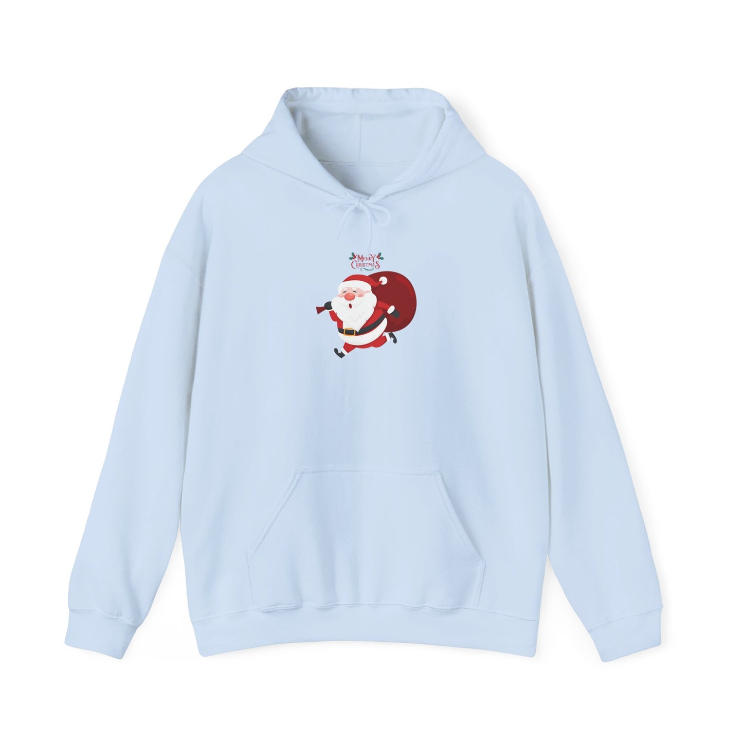 Santa Running Hoodie - Unisex Heavy Blend Sweatshirt for Holiday Cheer