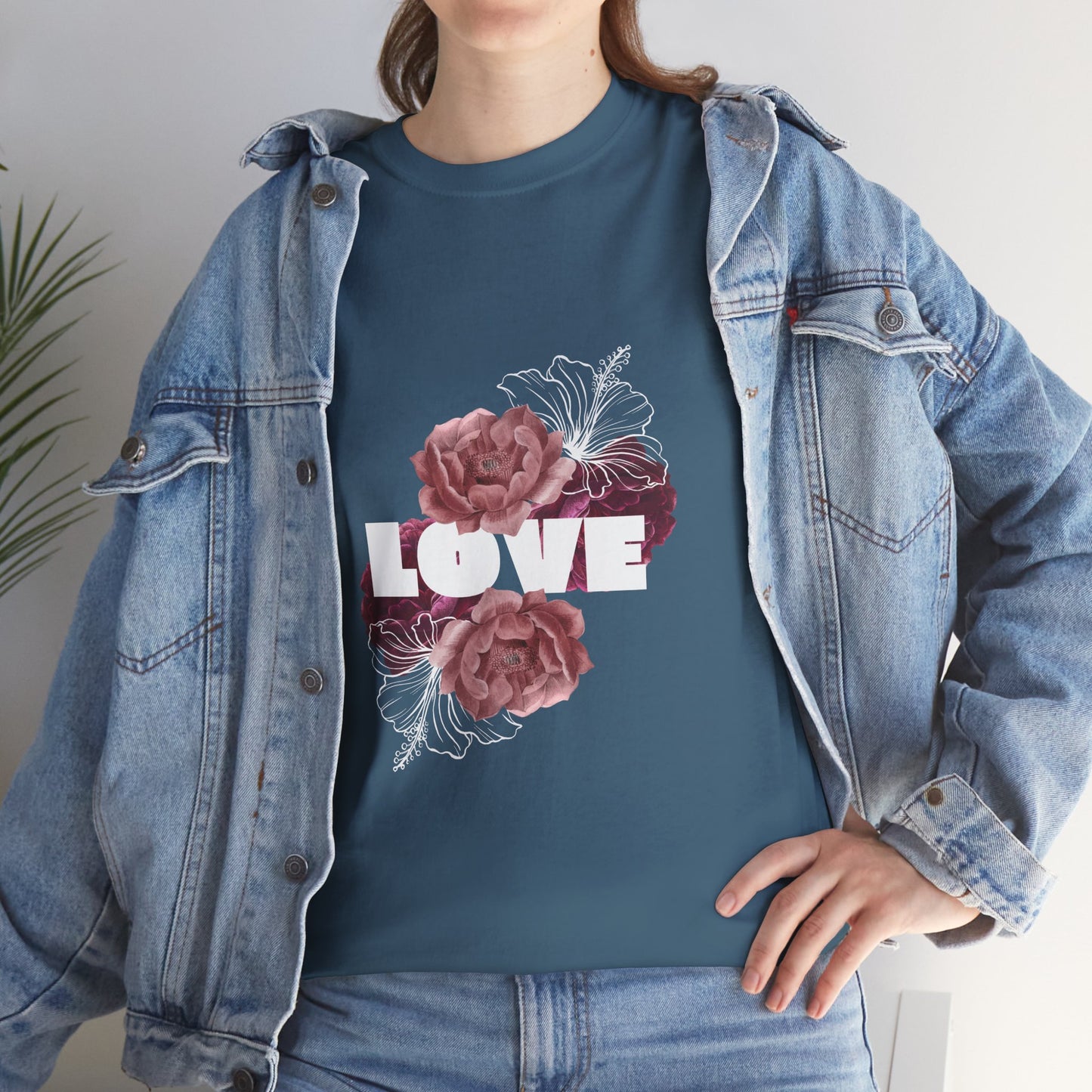 Floral Love Unisex Heavy Cotton Tee - Perfect for Gifts & Occasions