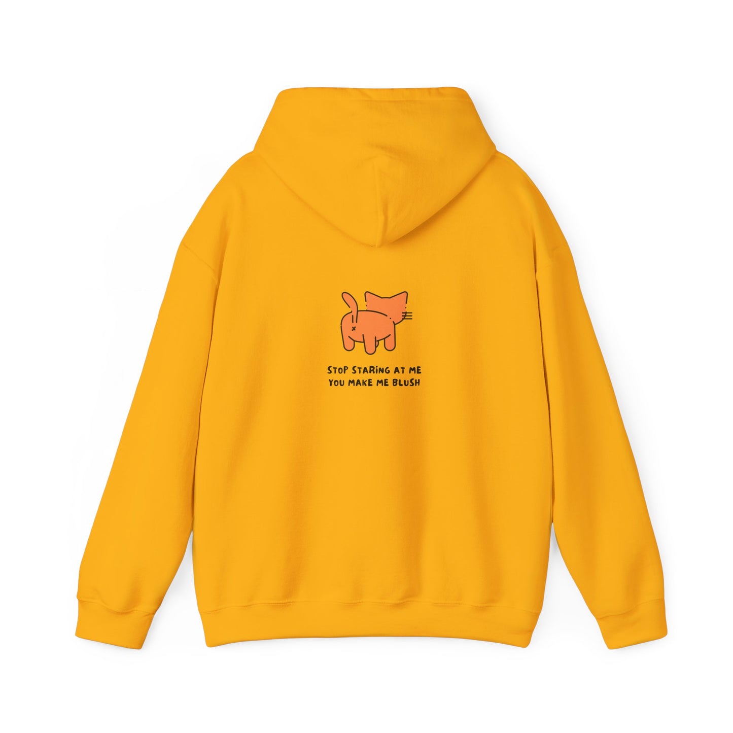 Cute Cat Illustration Unisex Hoodie - 'Stop Staring at Me'