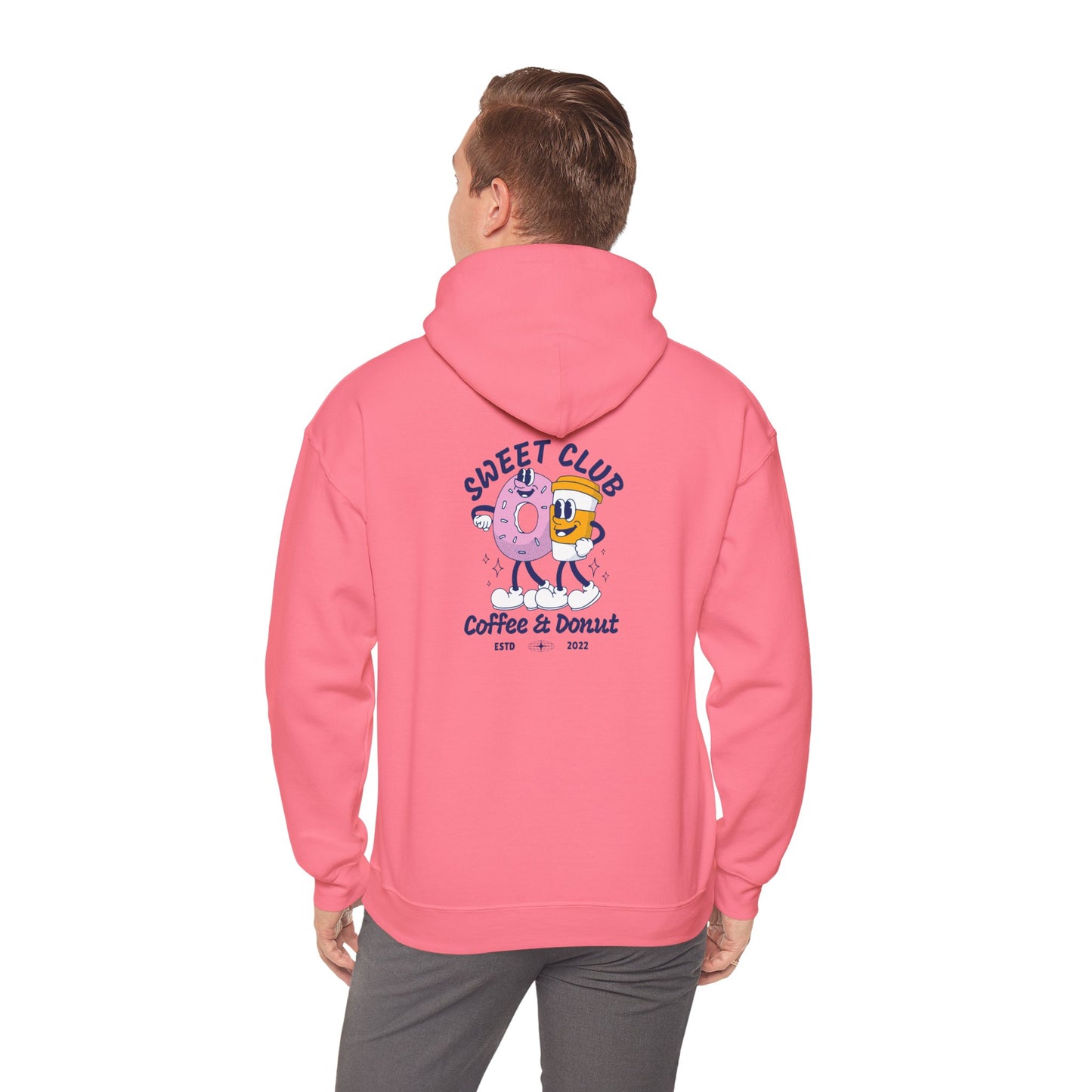 Sweet Club Coffee & Donut Unisex Hoodie - Fun and Cozy Sweatshirt for Food Lovers