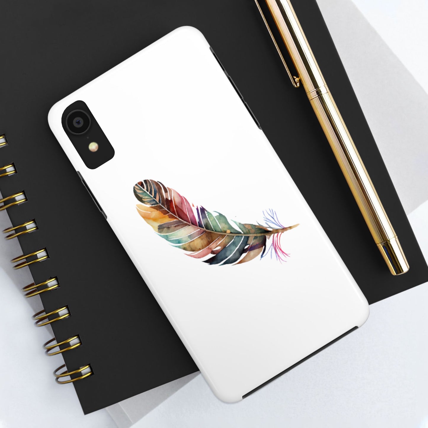 Bohemian Feather Tough Phone Case - Durable Protection with a Stylish Design