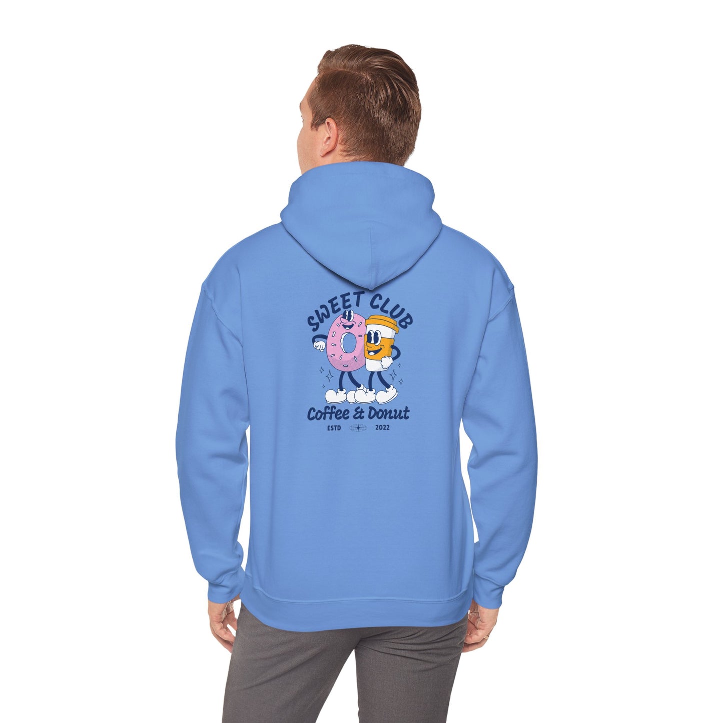 Sweet Club Coffee & Donut Unisex Hoodie - Fun and Cozy Sweatshirt for Food Lovers