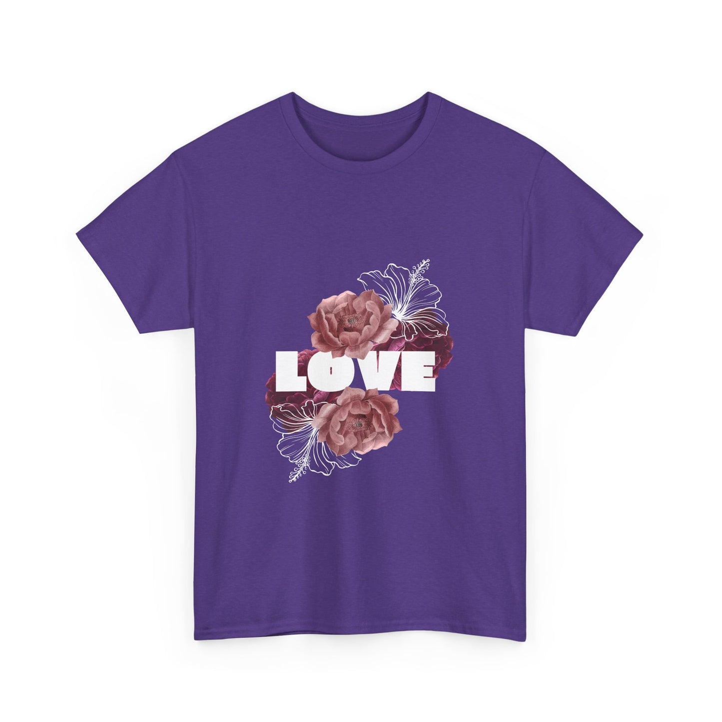 Floral Love Unisex Heavy Cotton Tee - Perfect for Gifts & Occasions