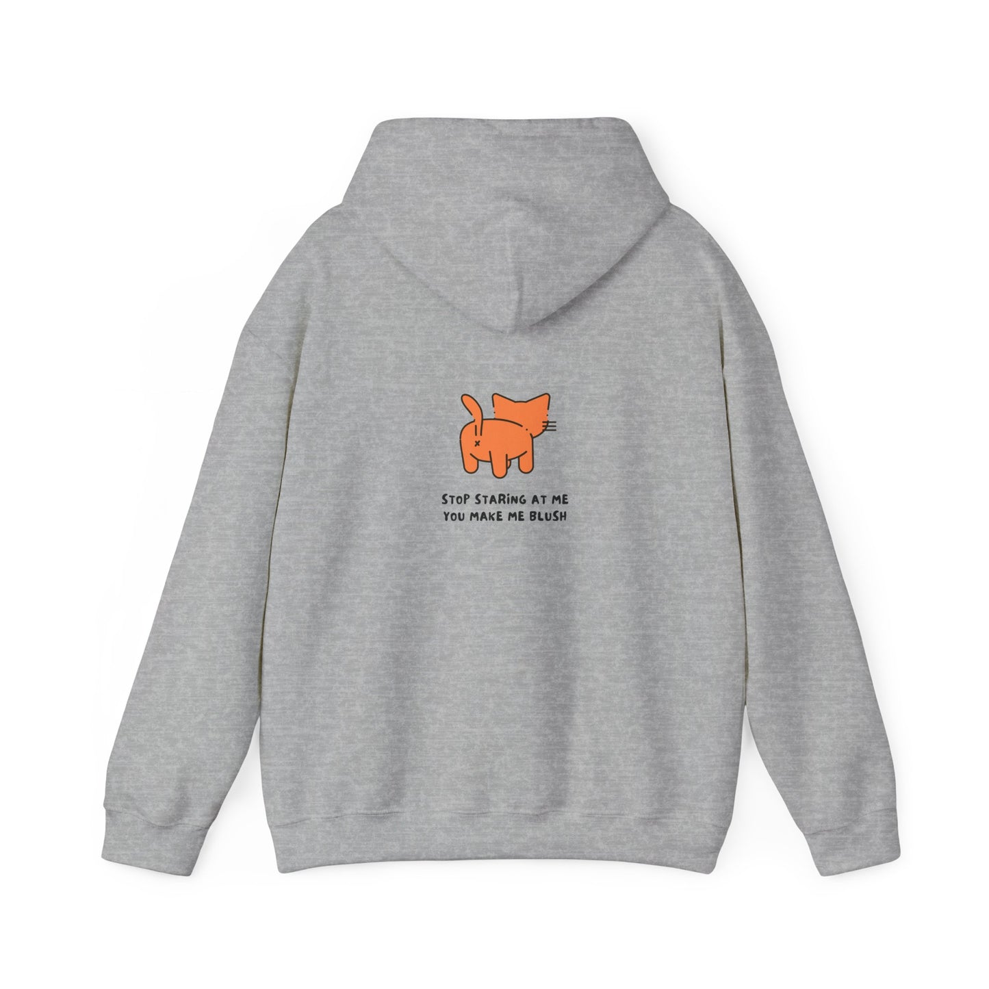 Cute Cat Illustration Unisex Hoodie - 'Stop Staring at Me'