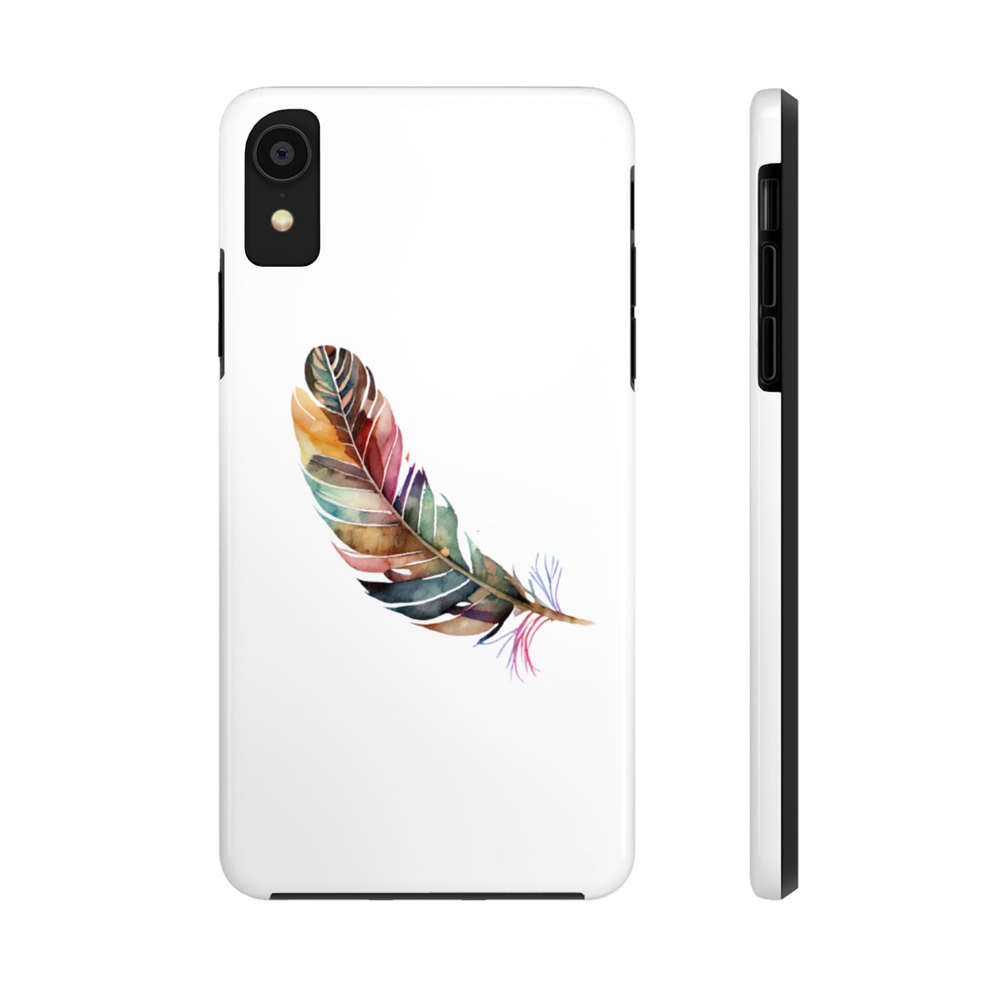 Bohemian Feather Tough Phone Case - Durable Protection with a Stylish Design