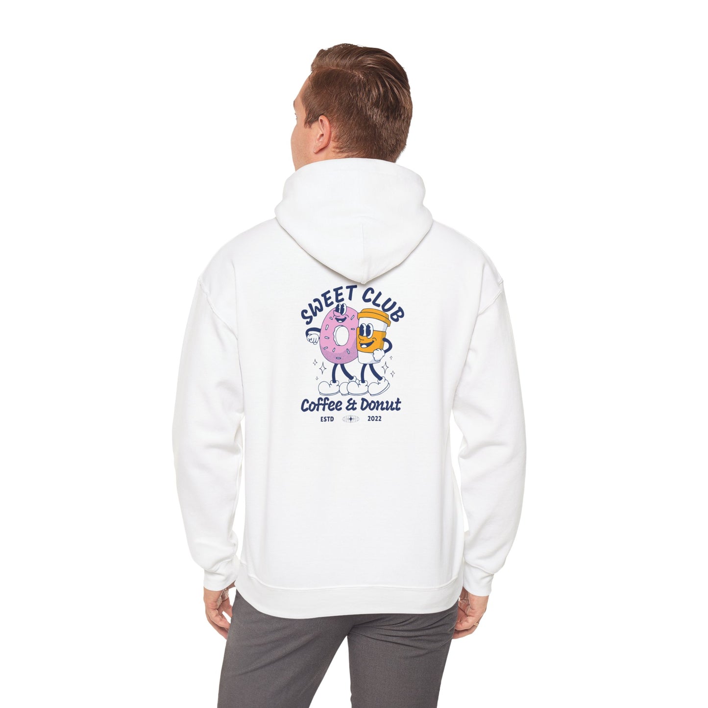 Sweet Club Coffee & Donut Unisex Hoodie - Fun and Cozy Sweatshirt for Food Lovers