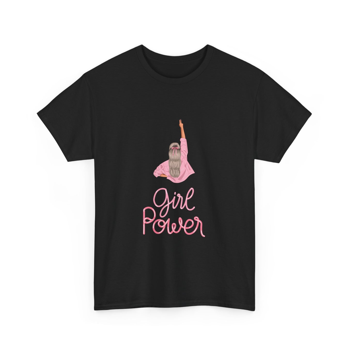 Girl Power Women Heavy Cotton Tee - Empowerment Shirt for Women