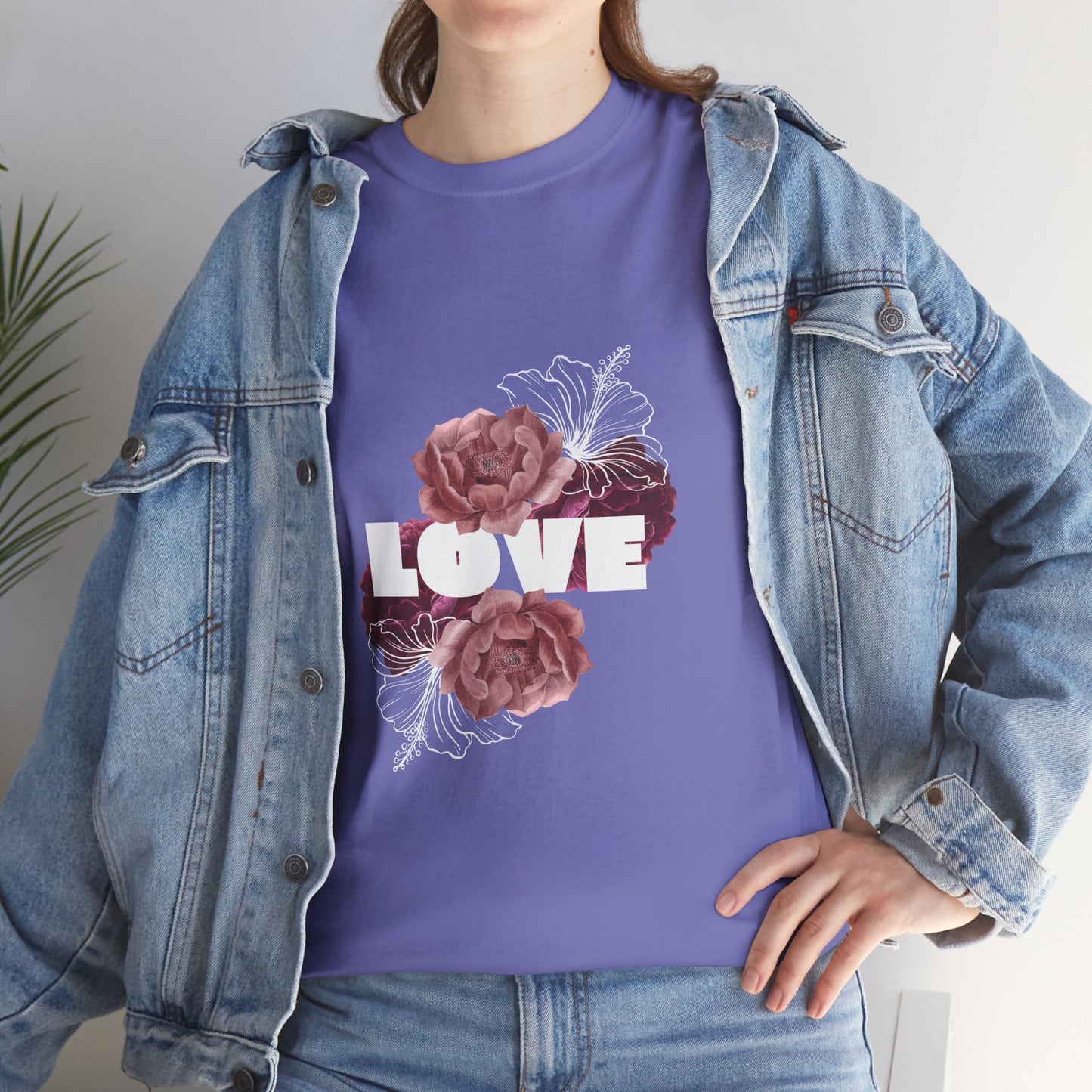 Floral Love Unisex Heavy Cotton Tee - Perfect for Gifts & Occasions