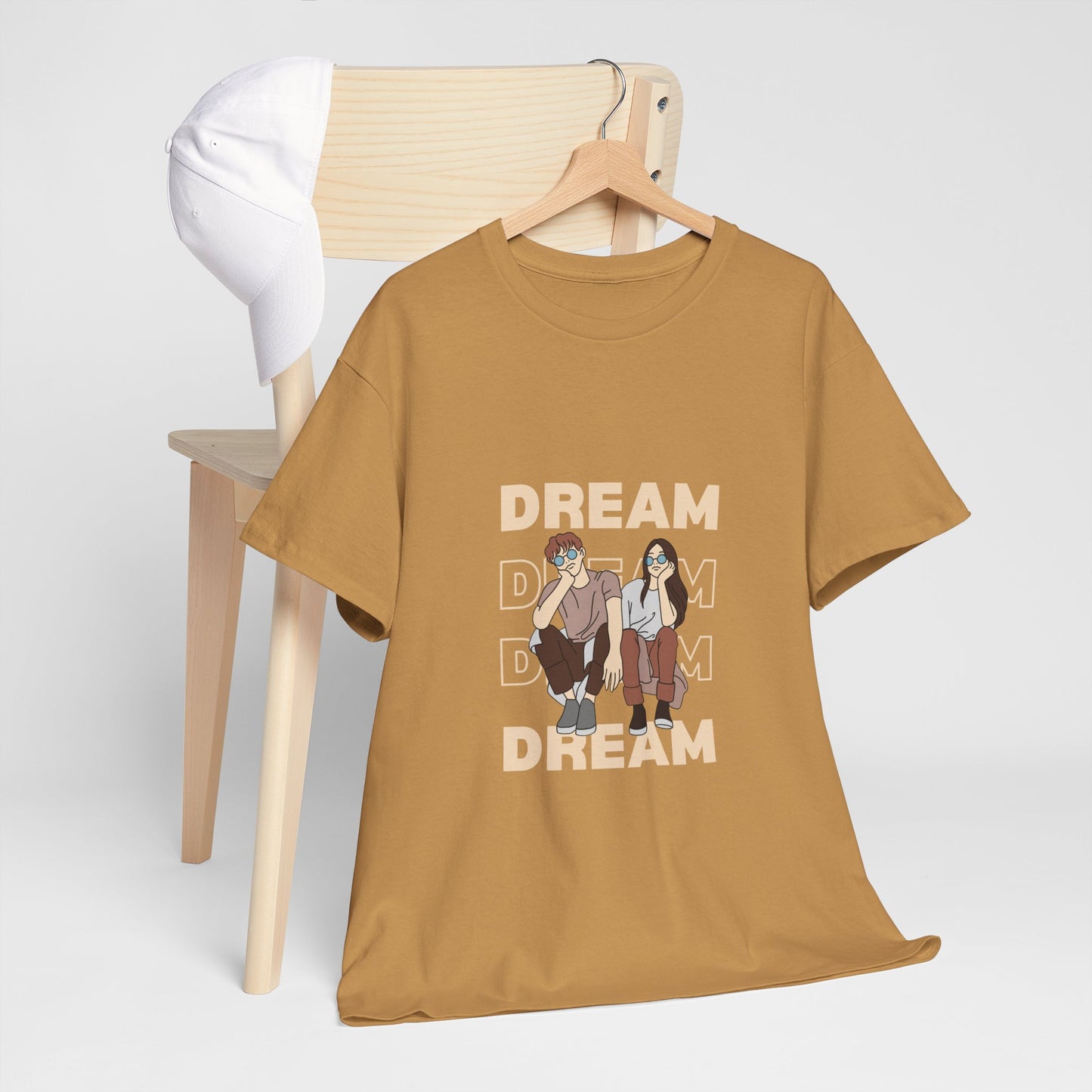 Dream Big Unisex Heavy Cotton Tee | Inspirational Graphic T-Shirt for Everyday Wear