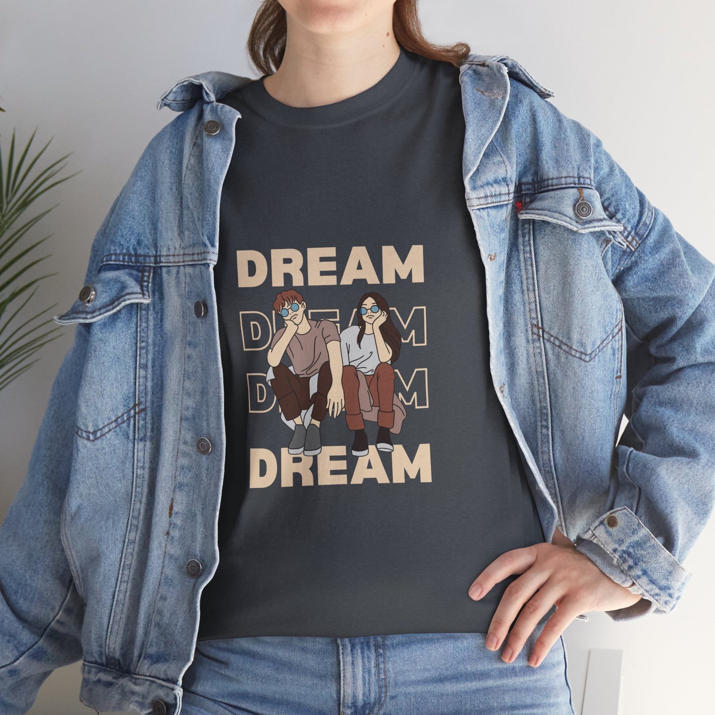 Dream Big Unisex Heavy Cotton Tee | Inspirational Graphic T-Shirt for Everyday Wear