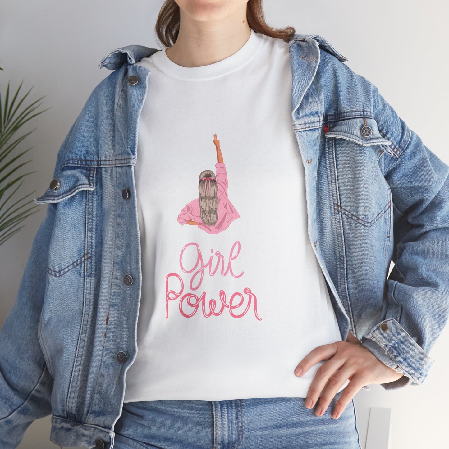 Girl Power Women Heavy Cotton Tee - Empowerment Shirt for Women