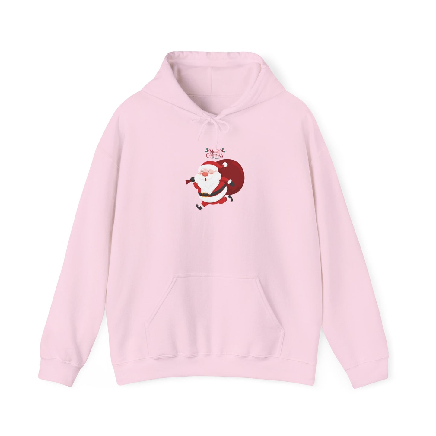 Santa Running Hoodie - Unisex Heavy Blend Sweatshirt for Holiday Cheer