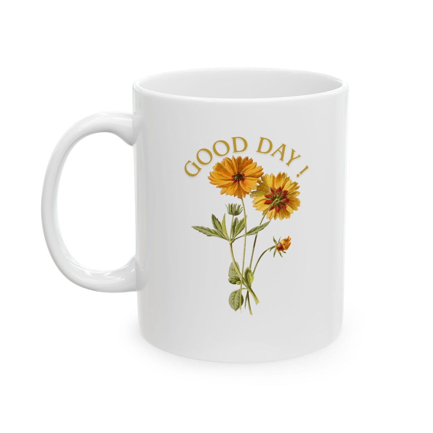 Personalized Floral Ceramic Mug - 11oz & 15oz Options for a Warm, Cozy Vibe