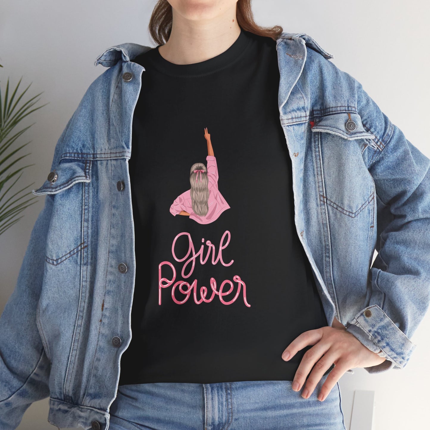 Girl Power Women Heavy Cotton Tee - Empowerment Shirt for Women