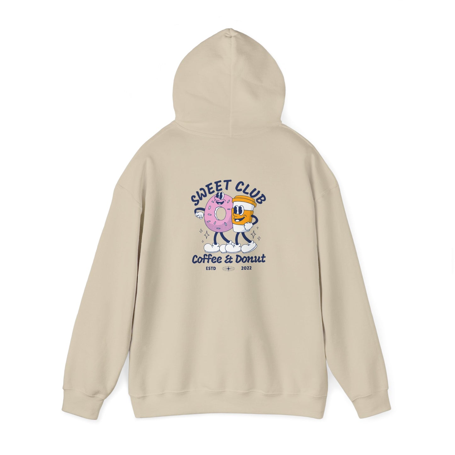 Sweet Club Coffee & Donut Unisex Hoodie - Fun and Cozy Sweatshirt for Food Lovers