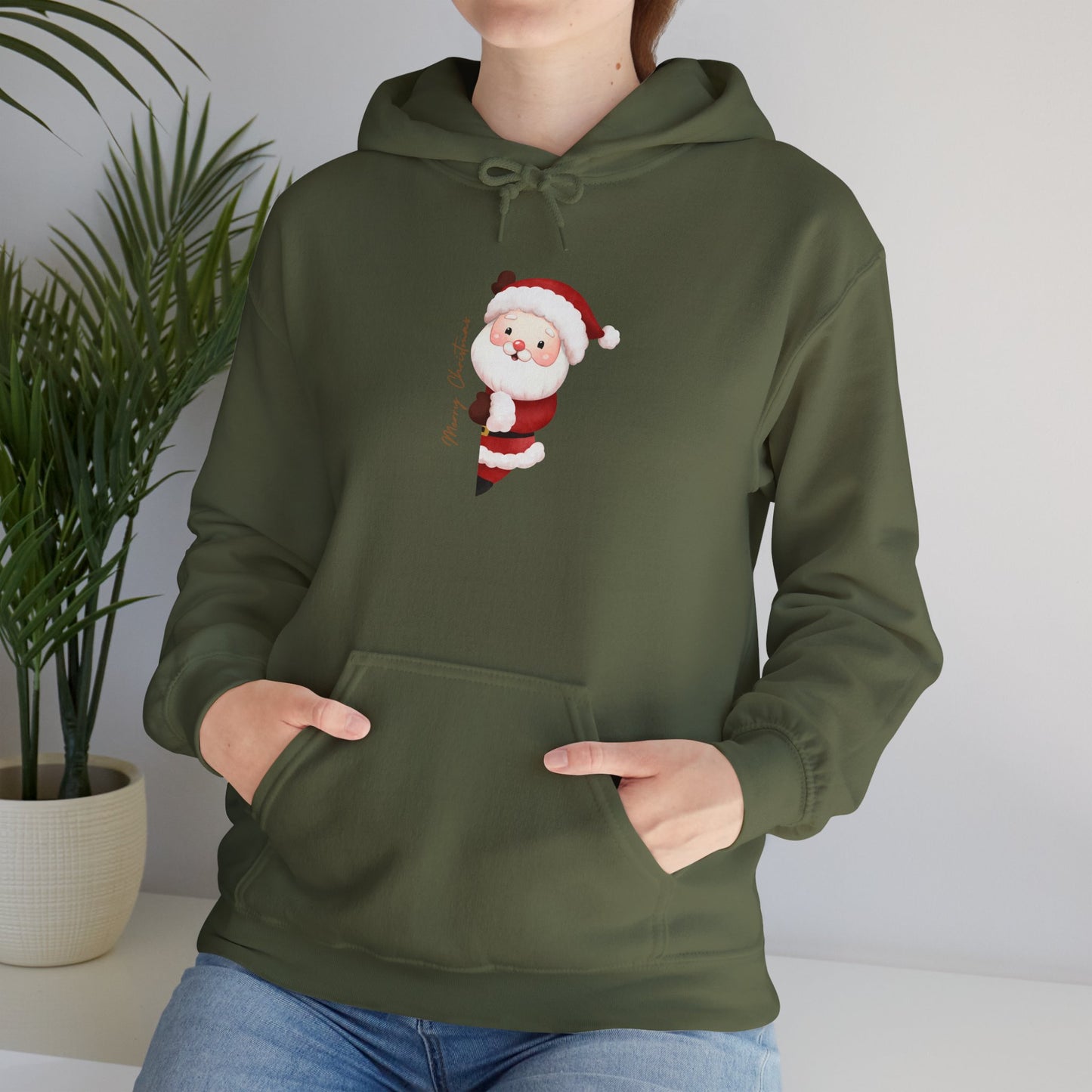 Santa Claus Hooded Sweatshirt - Cozy Christmas Unisex Pullover