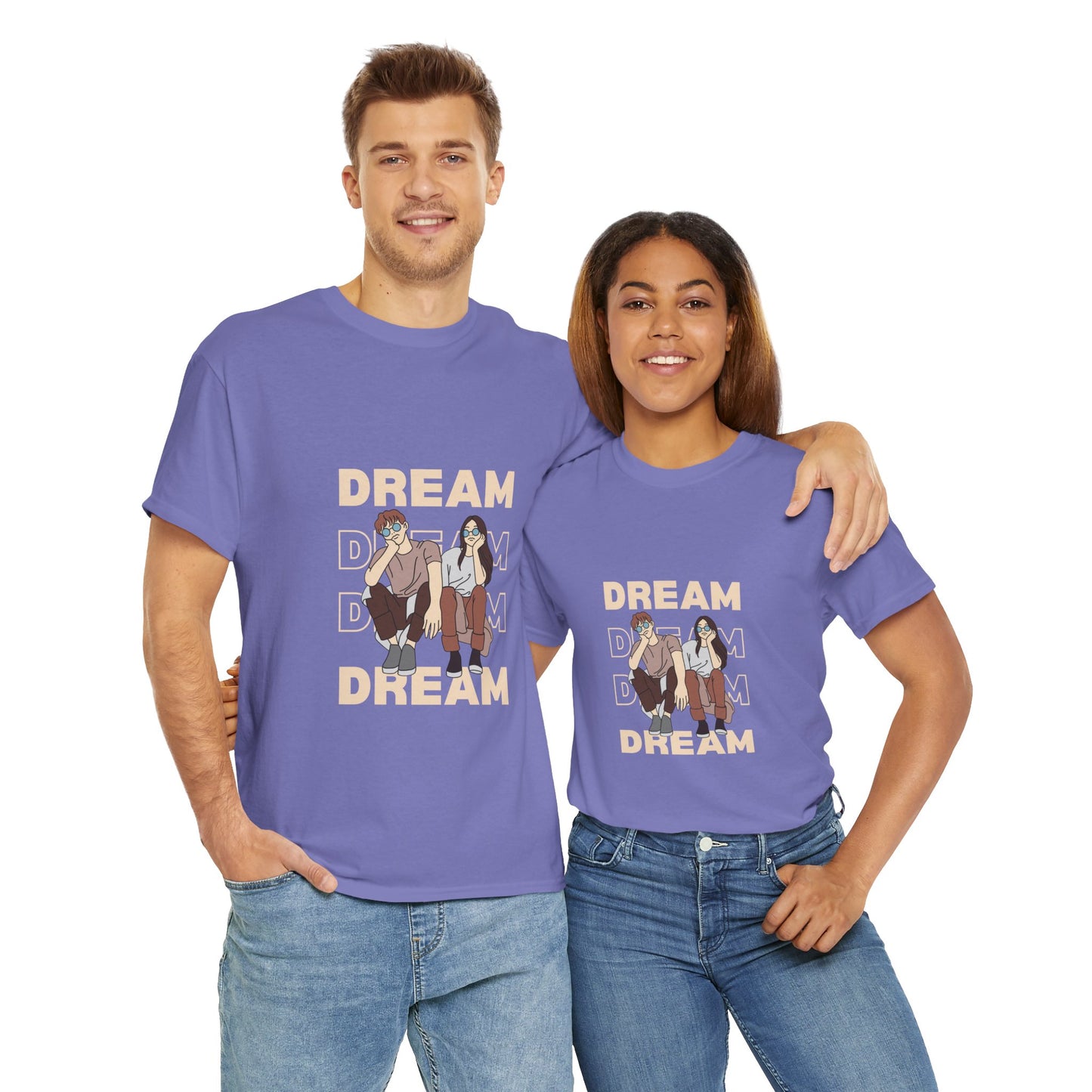 Dream Big Unisex Heavy Cotton Tee | Inspirational Graphic T-Shirt for Everyday Wear