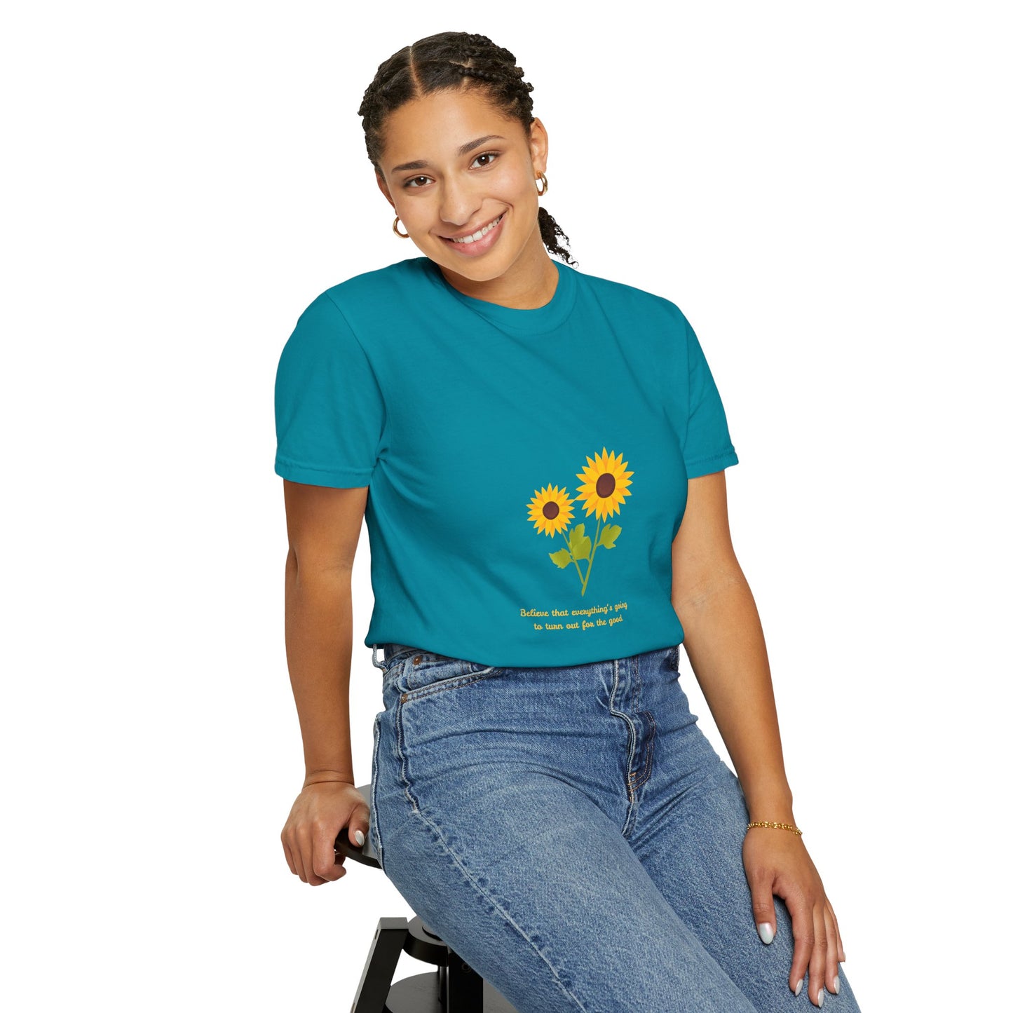 Sunflower Inspirational T-Shirt - Believe in Goodness