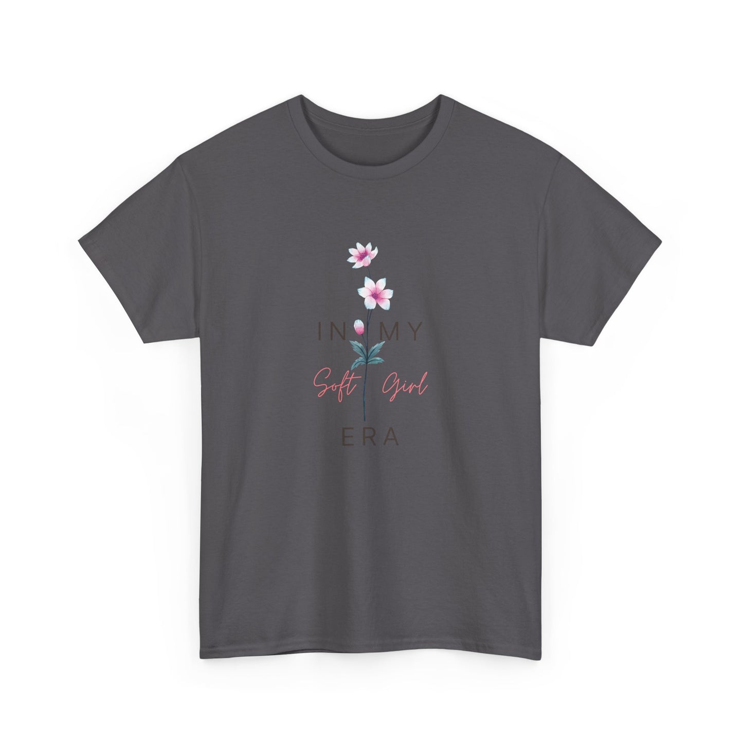 In My Soft Girl Era Unisex Heavy Cotton Tee - Trendy Floral Graphic T-Shirt