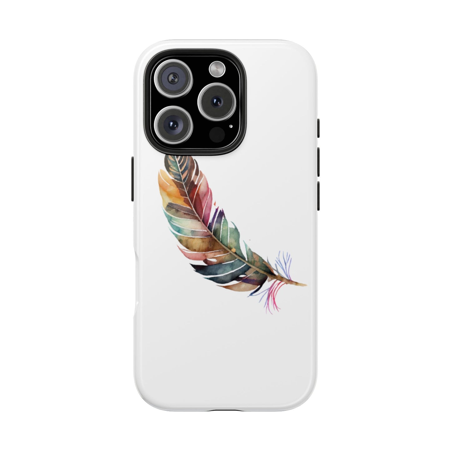 Bohemian Feather Tough Phone Case - Durable Protection with a Stylish Design