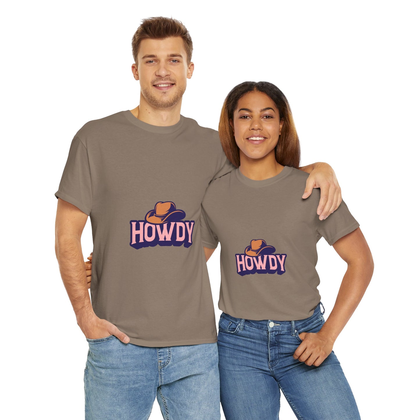 Howdy Unisex Heavy Cotton Tee - Casual and Fun T-Shirt for Everyday Wear