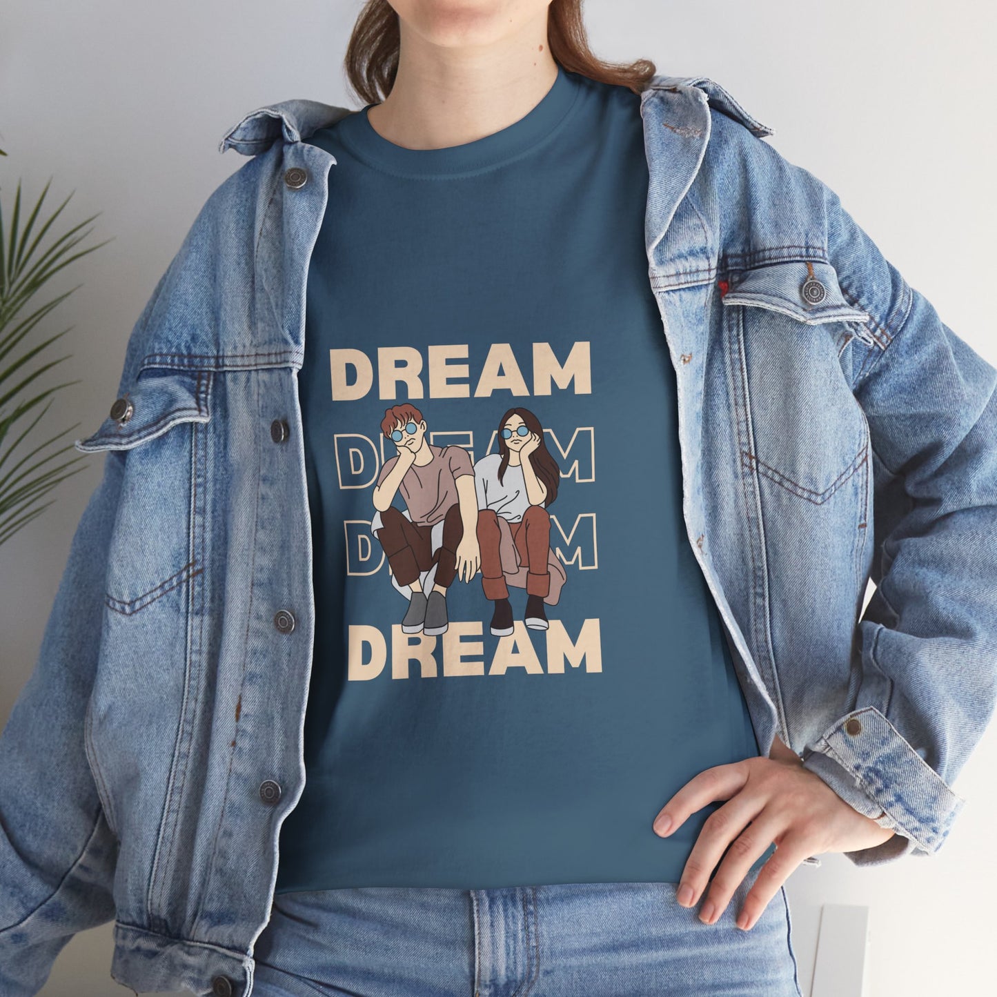 Dream Big Unisex Heavy Cotton Tee | Inspirational Graphic T-Shirt for Everyday Wear