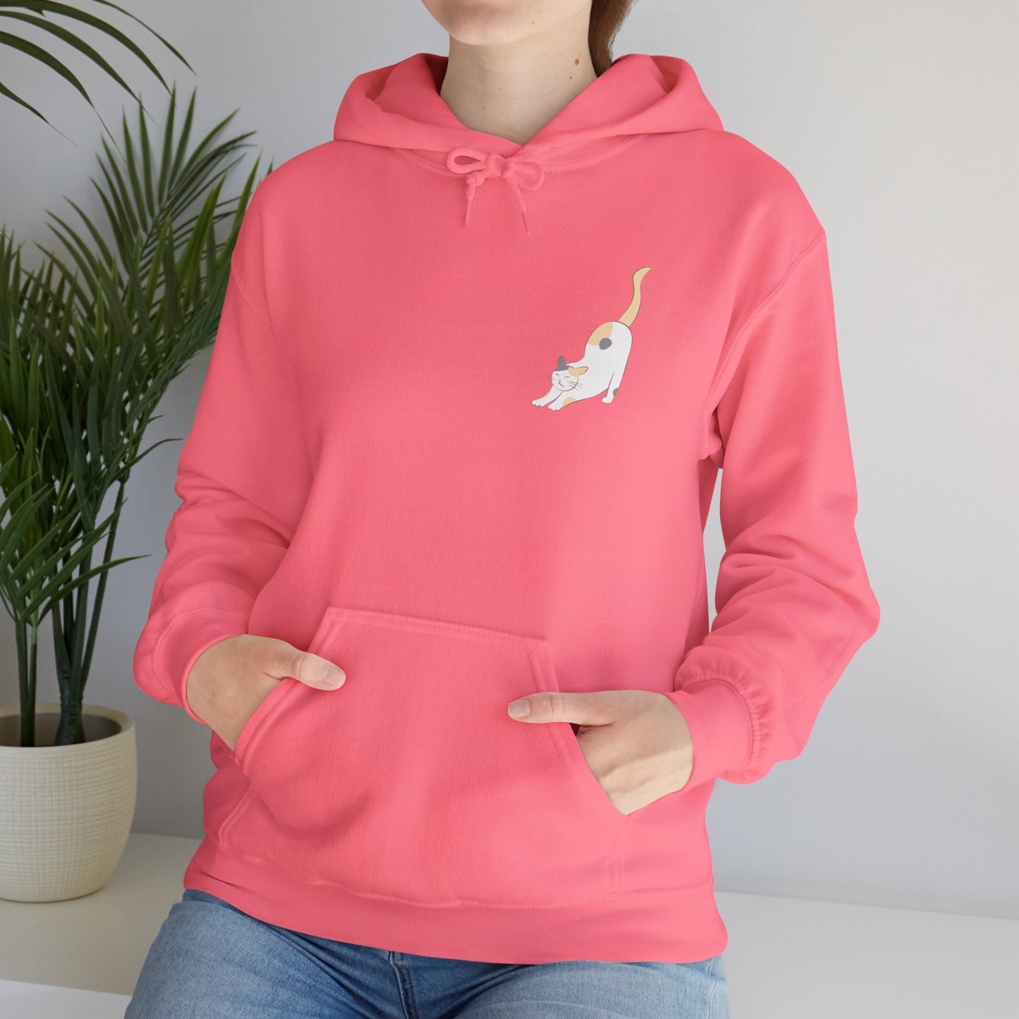 Cute Cat Illustration Unisex Hoodie - 'Stop Staring at Me'